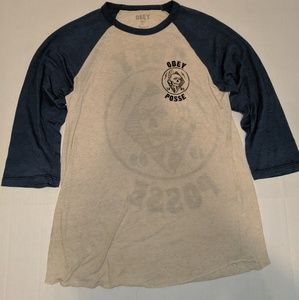 Obey 3/4 sleeve shirt